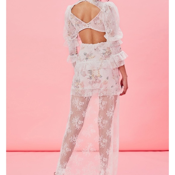 For love & Lemons Pearl lace cutouts Maxi Dress - Picture 3 of 5